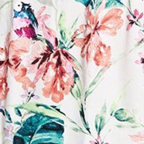 SANCTUARY Womens Ivory Floral Short Sleeve Off Shoulder Blouse S - Picture 4 of 4